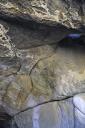 Grotte de Lourdes. Dtail du travail de vrais rochers recouverts d'enduit.