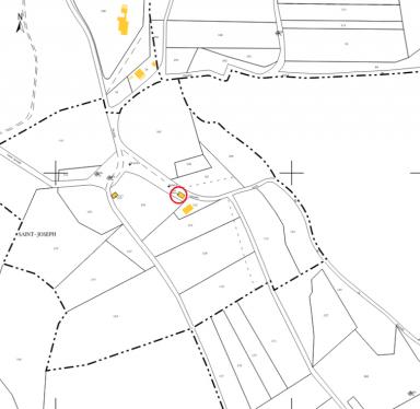 Plan de situation sur fond cadastral, Saint Julien le Montagnier, 2016.