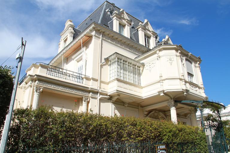 Villa des Hautes Roches, faade arrire, vue depuis le boulevard du Mont-Boron.