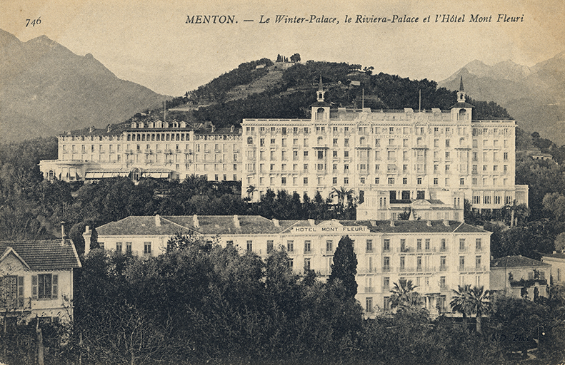 MENTON. - Le Winter-Palace, le Riviera-Palace et l'Htel Mont Fleuri.@MENTON. - Le Winter-Palace, le Riviera-Palace et l'Htel Mont Fleuri.@MENTON. - Le Winter-Palace, le Riviera-Palace et l'Htel Mont Fleuri.