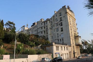 Vue de la faade arrire depuis l'ouest