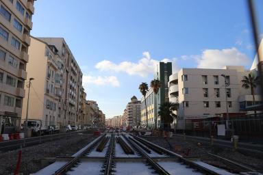 Vue vers l'ouest au niveau du collge Alphonse Daudet