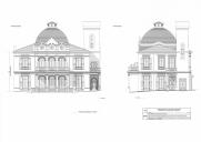 Dessin des façades Ouest et Sud avant travaux.