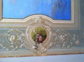 Zoom sur décor plafond du château Mont-Fleury, rez du chaussée.