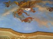 Zoom sur décor plafond du château Mont-Fleury, rez du chaussé.