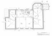 Plan du second tage et combles du chteau Mont-Fleury avant travaux.