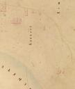 Plan du domaine Vigier et de son environnement proche en 1872, extrait de la section E du cadastre de 1872 de la ville de Nice, A.M de Nice@Plan masse d'aprs le plan cadastral de Nice, 1871.