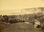 Exposition de plantes sur la proprit St-Aignan dans les annes 1860.@Exposition de plantes  l'est de la Villa Vigier et de son jardin vers 1870.