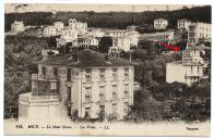 Carte postale des Villas du Mont-Boron 1917 (?) Localisation de la villa Roc  Pic