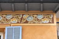 Immeuble dit Maison N1 Sismondini. Val du Carei. 22, promenade Val du Careil. Frise peinte.