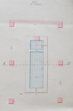 Plan du lavoir de Saint-Joseph, 1867.