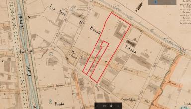 Plan-masse et de situation. D'après le plan d'alignement de la ville de Menton dressé en 1879.