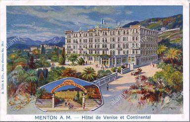MENTON A. M. - Hôtel de Venise et Continental.