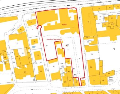 Plan-masse et de situation. D'après le cadastre 2017, section BK.