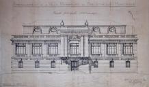 Amnagement de la villa Rambourg en bibliothque municipale, projet sign par Nicolas Anselmi dat de 1922