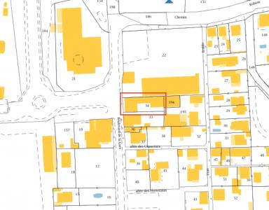 Extrait cadastral de la commune La Penne-sur-Huveaune, section AB, chelle d'origine 1/1250e.