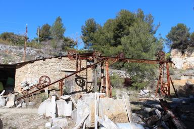 La scie hlicodale au fond de la carrire Gambi