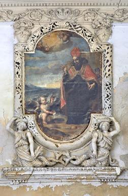 Décor n°5 : vue générale.@Tableau n°5 : Saint Augustin méditant sur la Trinité au bord de la mer et l'enfant à la coquille.