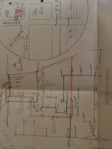 Cinma L'Esplanade, plan de situation, demande de permis de construire, Honor Aubert architecte, mai 1929 (cote 36 W 29)