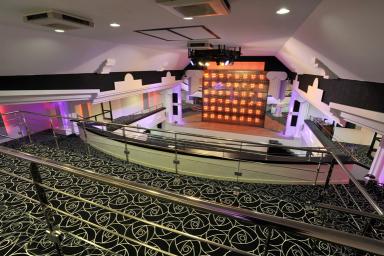 Cinéma L'Esplanade (aujourd'hui salle de spectacle le Palace), vue depuis le balcon du fond de salle