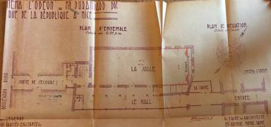Cinéma Odéon, demande de permis de construire, A. Fabre architecte, septembre 1941 (cote 2T951 209), plan d'ensemble
