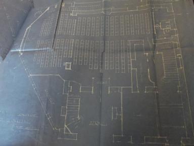 Demande de transformation du cinma, Jules Febvre architecte, juillet 1912 (cote 2T271 353), plan de l'entre et du parterre