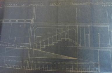 Demande de transformation du cinéma, Jules Febvre architecte, juillet 1912 (cote 2T271 353), coupe longitudinale