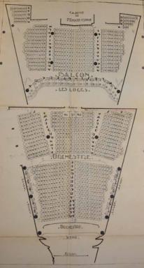 Cinéma Escurial, disposition des fauteuils