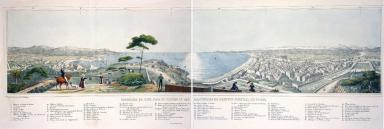 Panorama de Nice, pris du donjon et des alentours de l'ancien chteau, 1836.