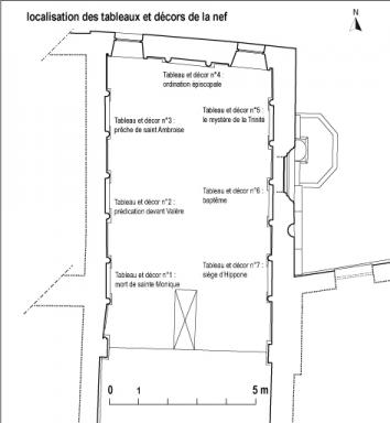 Plan de localisation des dcors.@Plan de localisation des tableaux.