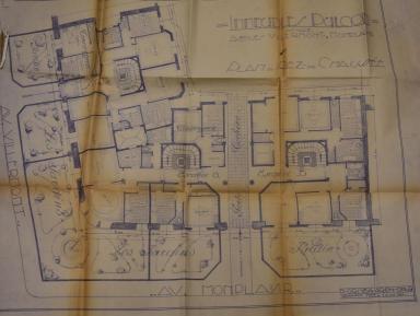 Immeuble Pulcioni, av. Villermont et Monplaisir, Nice, plan du rez-de-chaussée.