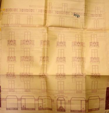Seconde demande de permis de construire, février 1934, Emile Durante architecte (cote 2T760 163).