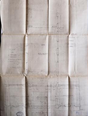 Demande de permis de construire, mars 1931, Florestano di Fausto architecte, plan de l'étage (cote 2T655 685).