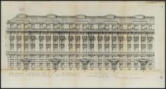 Demande de permis de construire, mars 1923, R.L. Gastaldi architecte, lvation de la faade sur la Promenade des Anglais (cote 2T340 181).