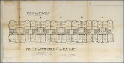 Demande de permis de construire, mars 1923, R.L. Gastaldi architecte, plan des tages (cote 2T340 181).