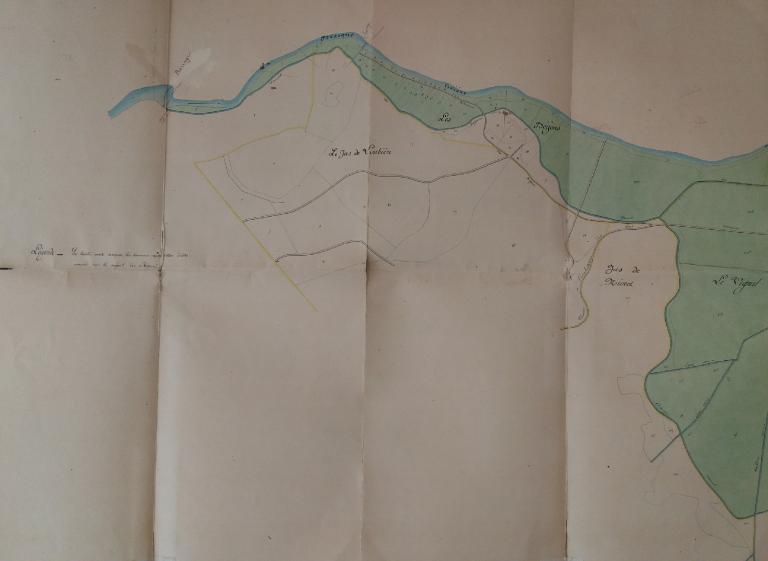 Plan parcellaire du canal dirrigation des Bgons dresss par l'ingnieur ordinaire Hoslin, Sillans-la-Cascade, 1867
