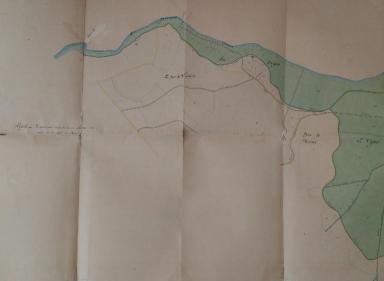 Plan parcellaire du canal d’irrigation des Bégons dressés par l'ingénieur ordinaire Hoslin, Sillans-la-Cascade, 1867