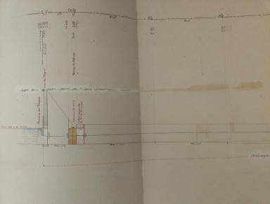 Profils en long et en travers du canal dirrigation des Bgons dresss par l'ingnieur ordinaire Hoslin, Sillans-la-Cascade, 1867