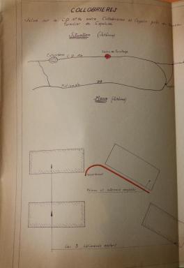 Plan de situation et plan de masse schmatiques du hameau, en fin d'anne 1964 (A. D. 83 746 W 66).