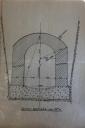 Adduction d'eau. Coupe pour la construction d'une galerie d'amene, Sillans-la-Cascade, 1926