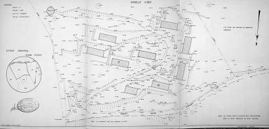 Plan topographique d'une zone  lotir, hameau de Harkis, 24 juin 1980.