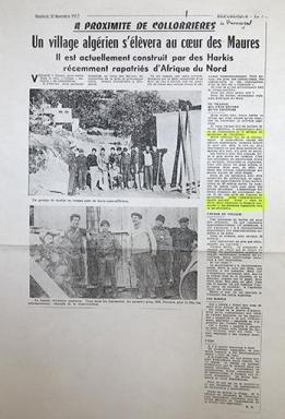 Article du journal Le Provenal du 30 novembre 1962.