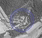 Vue aérienne du hameau de la Capelle le 24 juillet 1993.
