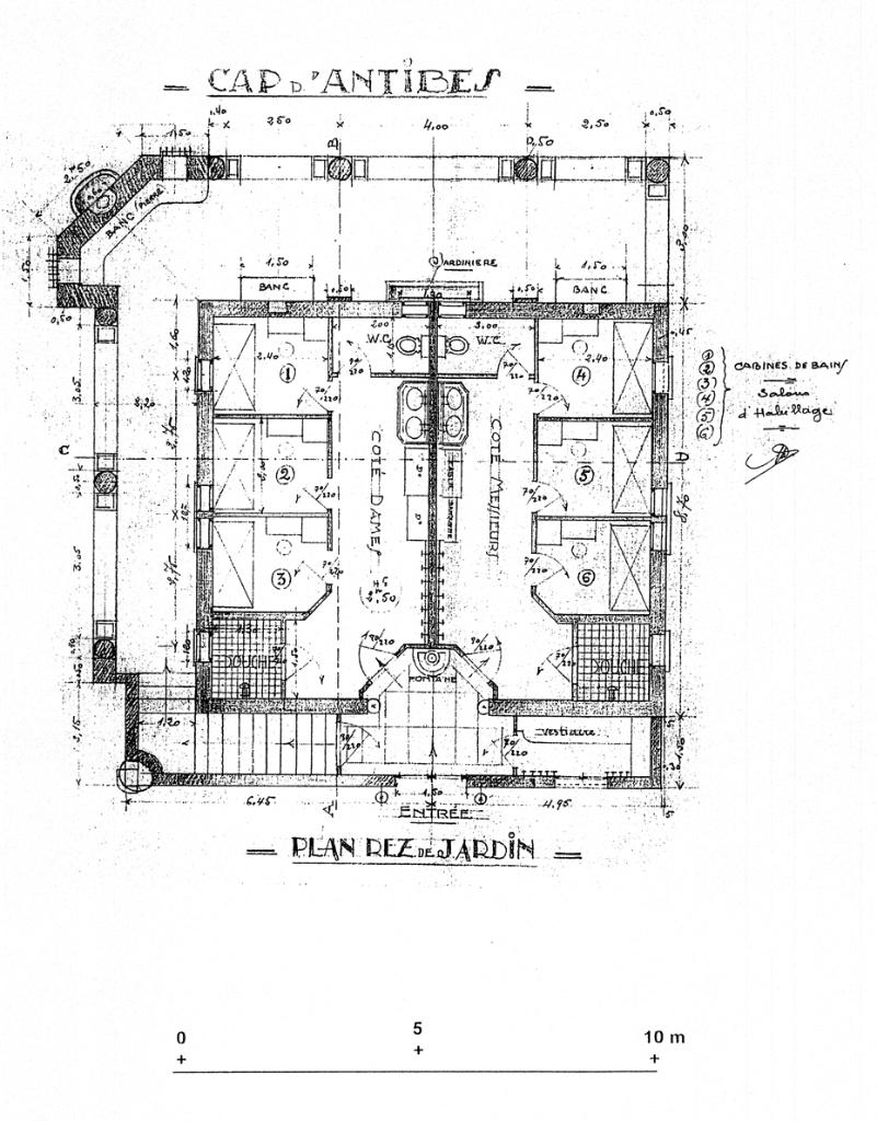 [Villa Daisy Rock  Antibes. Plan du rez-de-chausse.], 1938.