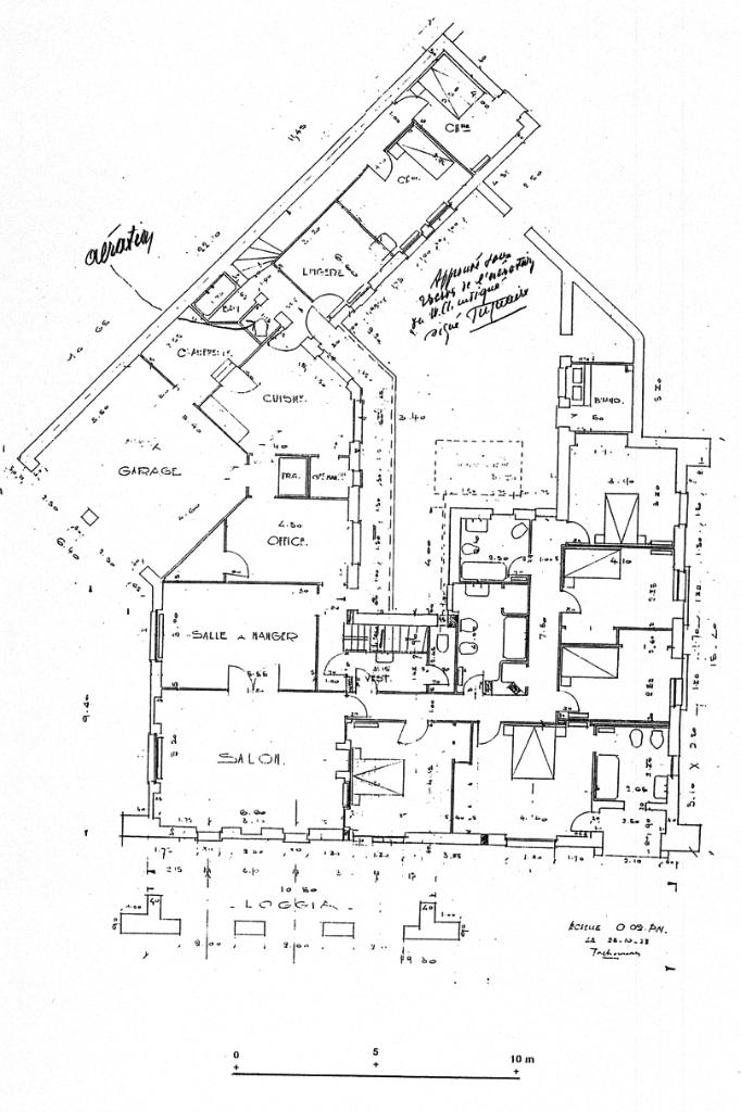 [Villa Zro  Antibes. Plan du rez-de-chausse.] 1928.