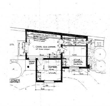 [Villa Zouki au Cap d'Antibes. Projet de construction d'une conciergerie, plan du rez-de-chausse.] 1941.
