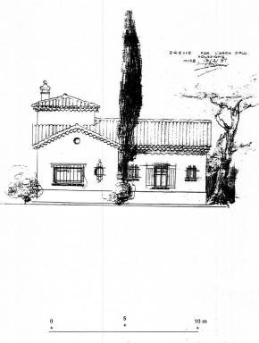 [Villa Soumiha au Cap d'Antibes. Elvation nord.] 1951.