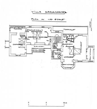 Villa Saramartel. Plan du 1er tage. 1938.