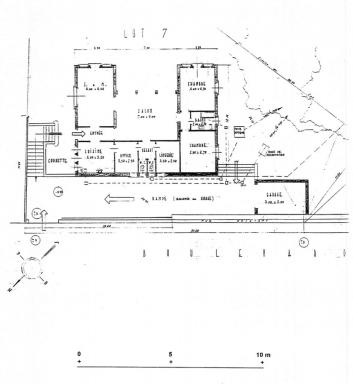 [Maison  Antibes 45 boulevard de la Garoupe. Plan.], 1951.