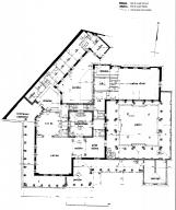 [Villa Zro  Antibes. Projet de reconstruction : plans, coupes, lvations.] 1990. Dtail : plan du rez-de-chausse.